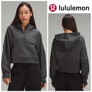 NWOT Lululemon Scuba Oversized Half-Zip Hoodie *Spark in Black / Silver